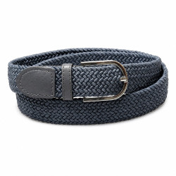 Pasek pleciony gumowany unisex [ szary 3,2 x 102 cm ] - MF3927-3A