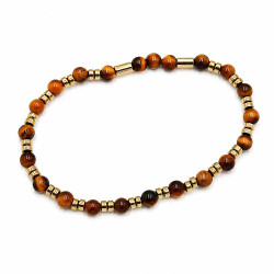 Bransoletka z kamieni naturalnych [ oko tygrysa 4 mm ] - B15007