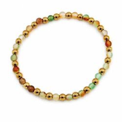 Bransoletka z kamieni naturalnych [ malachit+hematyt 4 mm ] - B15012