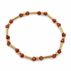 Bransoletka z kamieni naturalnych [ piasek pustyni+hematyt 4 mm ] - MF43999671