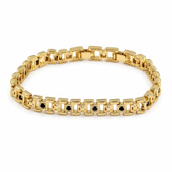 Bransoletka CM miedź pozłacana 14k [ 17-19 cm ] - MF45639