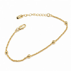 Bransoletka CM miedź pozłacana 14k [ 17+3 cm ] - MF45409