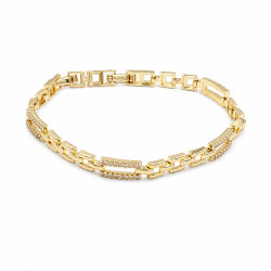 Bransoletka CM miedź pozłacana 14k [ 17-19 cm ] - MF45396