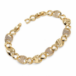 Bransoletka CM miedź pozłacana 14k [ 17-19 cm ] - MF45570