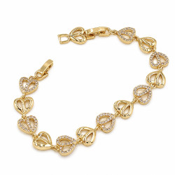 Bransoletka CM miedź pozłacana 14k [ 17-19 cm ] - MF45574