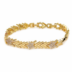 Bransoletka CM miedź pozłacana 14k [ 17-19 cm ] - MF45585