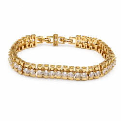 Bransoletka CM miedź pozłacana 14k [ 17-19 cm ] - MF45367