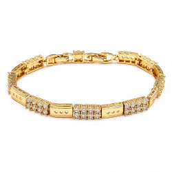 Bransoletka CM miedź pozłacana 14k [ 17-19 cm ] - MF45571