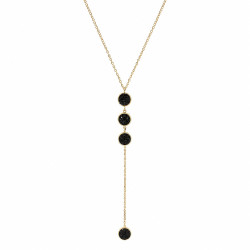 Naszyjnik Merebilo Stal 316L [ złoty 40+9+5 cm ] - MF45336-2