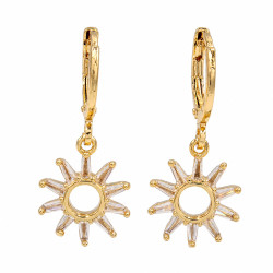 Kolczyki CM miedź pozłacana 14k [ 2,8 cm ] - MF45196