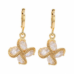 Kolczyki CM miedź pozłacana 14k [ 3,2 cm ] - MF45547