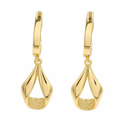 Kolczyki CM miedź pozłacana 14k [ 3,8 cm ] - MF45205