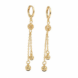 Kolczyki CM miedź pozłacana 14k [ 6,5 cm ] - MF45556