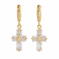 Kolczyki CM miedź pozłacana 14k [ 3 cm ] - MF45199