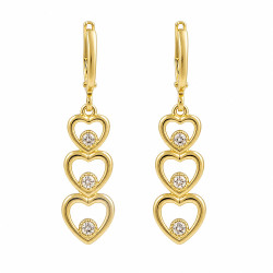 Kolczyki CM miedź pozłacana 14k [ 3,5 cm ] - MF45550