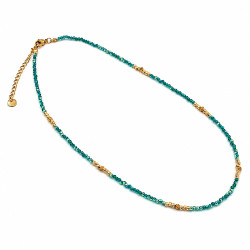 Naszyjnik Merebilo Stal 316L [ turkus kryształ opal 40+5 cm ] - MF45088-2