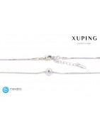 Łańcuszki rodowane Xuping – delikatne, z zawieszką - tylko hurt